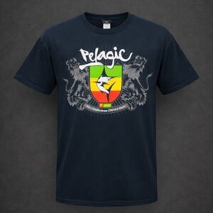 Pelagic Graphic Tee 2XL Navy Fishing Marlin Logo Shirt